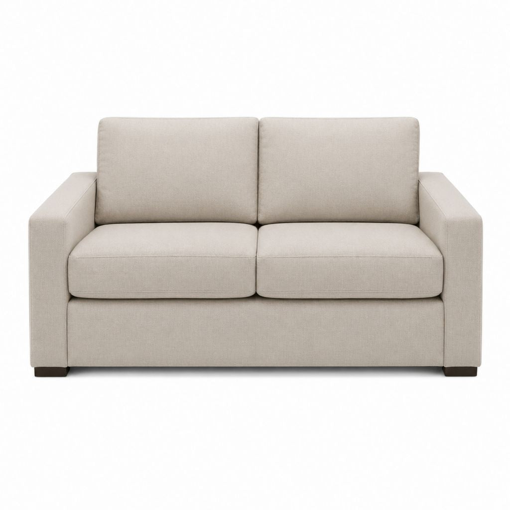 2-Sitzer Sofa Beige Polyester Rechteckig 150 x 86 x 86 cm