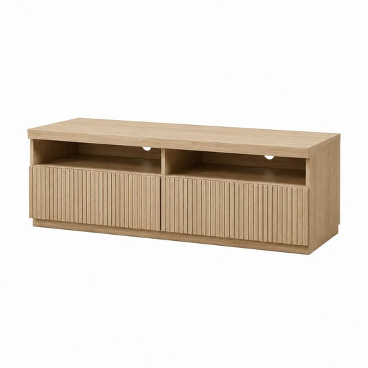 TV Lowboard Eichefarben aus Spanplatte mit Laminateffekt 160 x 40 x 55 cm